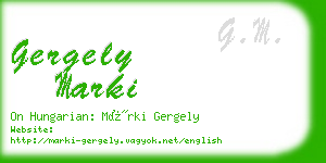 gergely marki business card
